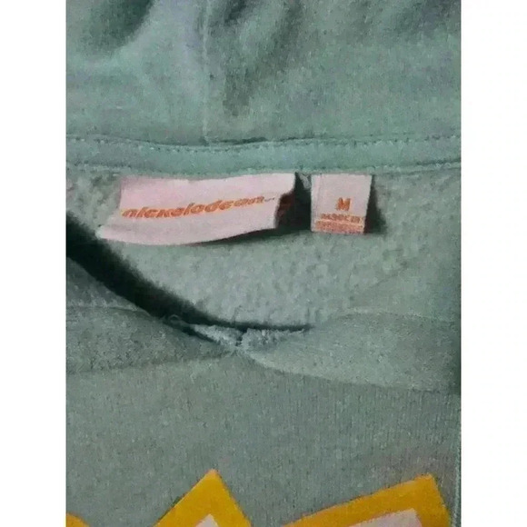 Women's‎ Nickelodeon Rugrats Hoodie Green M Hoodie pocket has bleach stain - Picture 5 of 6